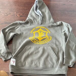 Kids Gray Hoodie with Yellow Print